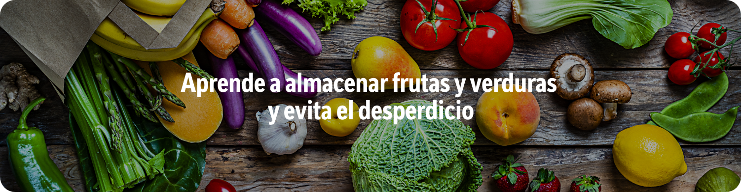 Variedad de frutas y verduras para almacenar en casa y evitar desperdicio